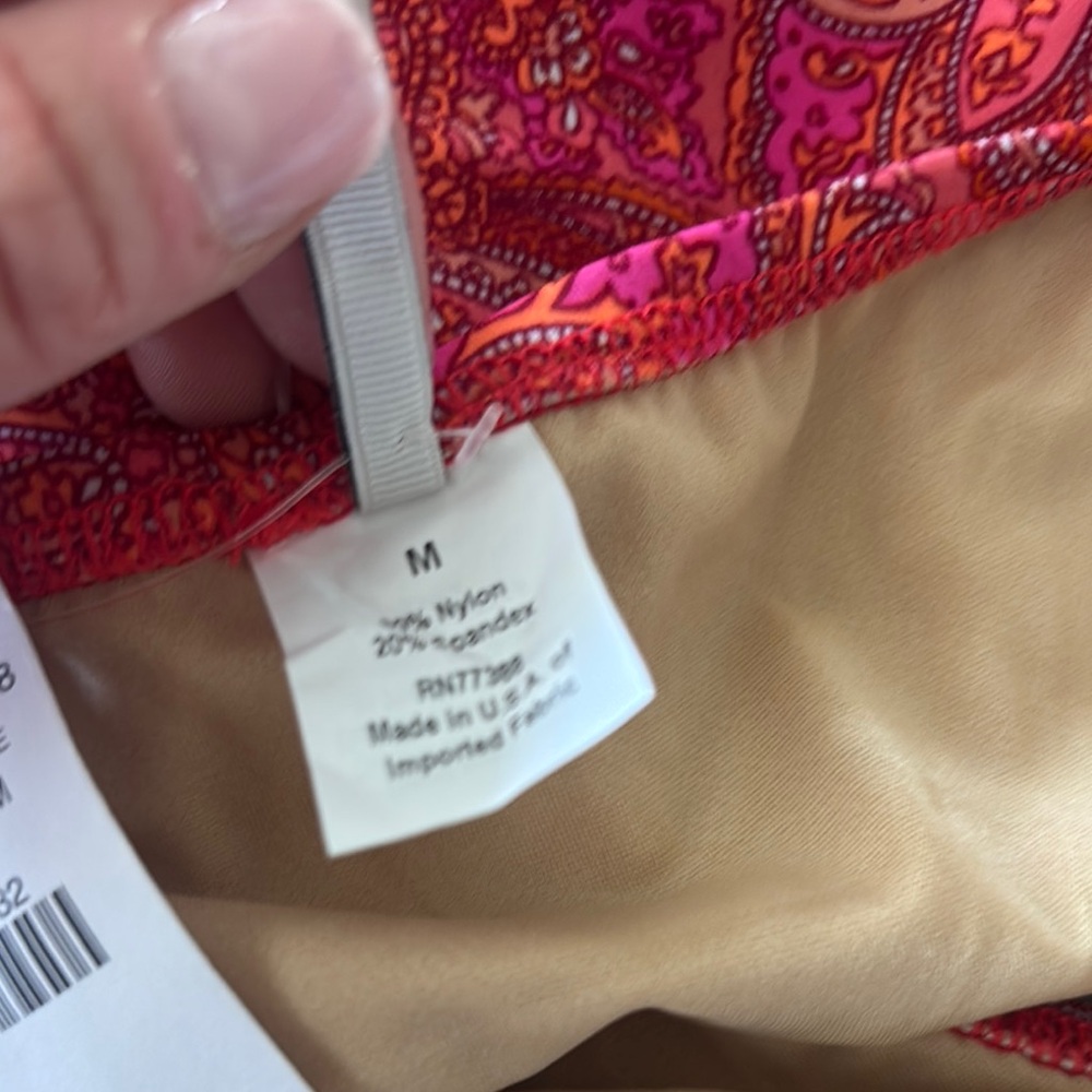 NWT J. Crew Vibrant Paisley Bikini Set top size L bottom size M - Picture 5 of 11